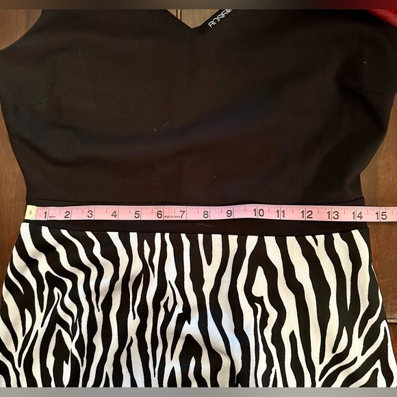 Rosie Harlow size large V-neck zebra print fit and flare skater dress - Picture 10 of 10